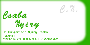 csaba nyiry business card